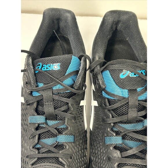 Asics Gel-Resolution 9 Sneakers Shoes Sz 13 Black White Blue 1041A330 Tennis main image 12